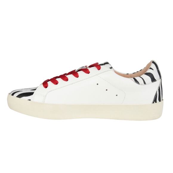 Journee Collection Erica Womens Size 10 Sneakers White Vegan Leather Zebra New - Picture 3 of 9